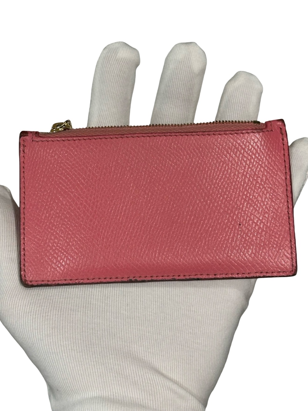 Celine Leather Pink Card Holder with Zip Pocket | Pre loved Authentic Luxury - Picture 8 of 10